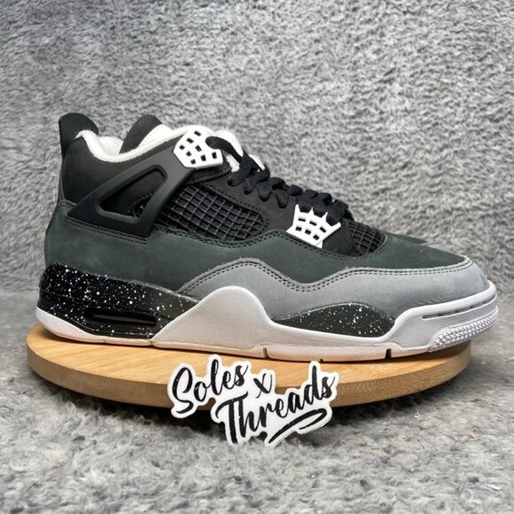 Air Jordan 4 Retro \'Fear\' 2024 Size 12 Men Black White Pure Platinum FQ8138-002 main image 7